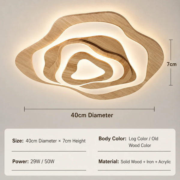Zynella Zayden Wooden Rattan LED Pendant