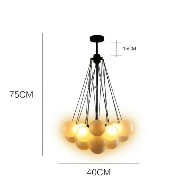 Zynella Frosted Ball Chandelier