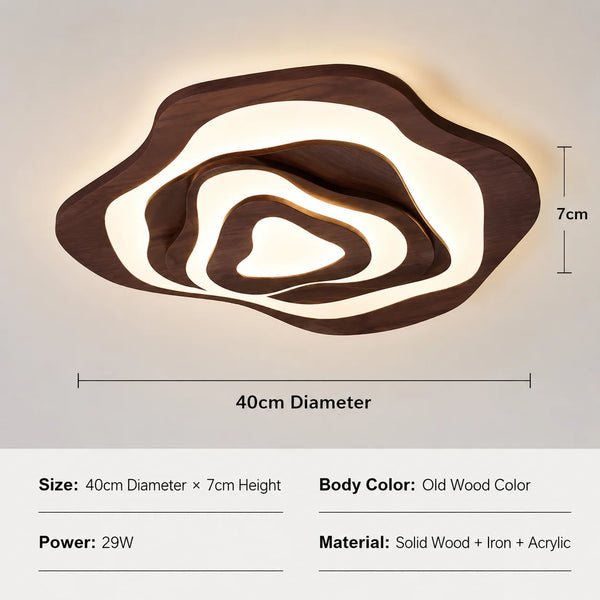 Zynella Zayden Wooden Rattan LED Pendant