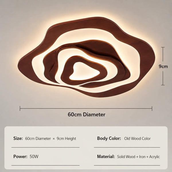 Zynella Zayden Wooden Rattan LED Pendant