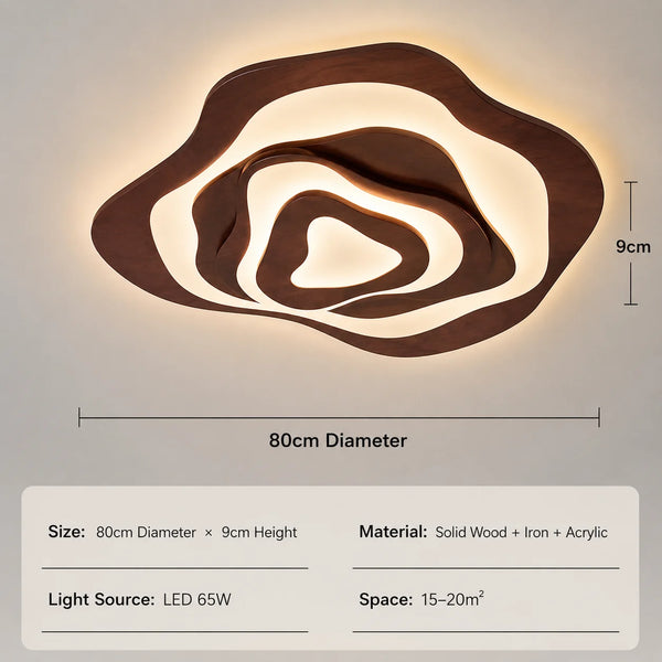 Zynella Zayden Wooden Rattan LED Pendant
