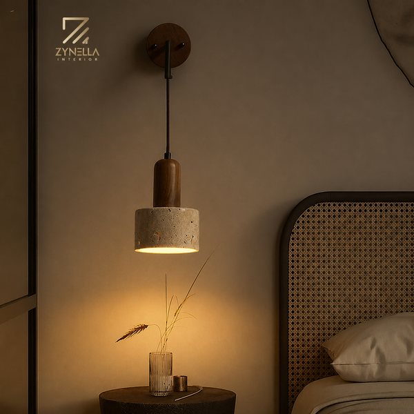 Isla Glow Travertine Wall Lamp