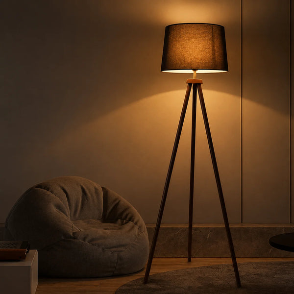 Lillian Wooden Shade Floor Lamp