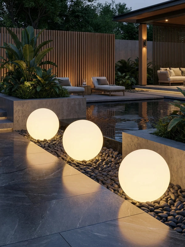 Zynella Orbital: 360° Atmosphere Spherical Garden Lamp (IP65)