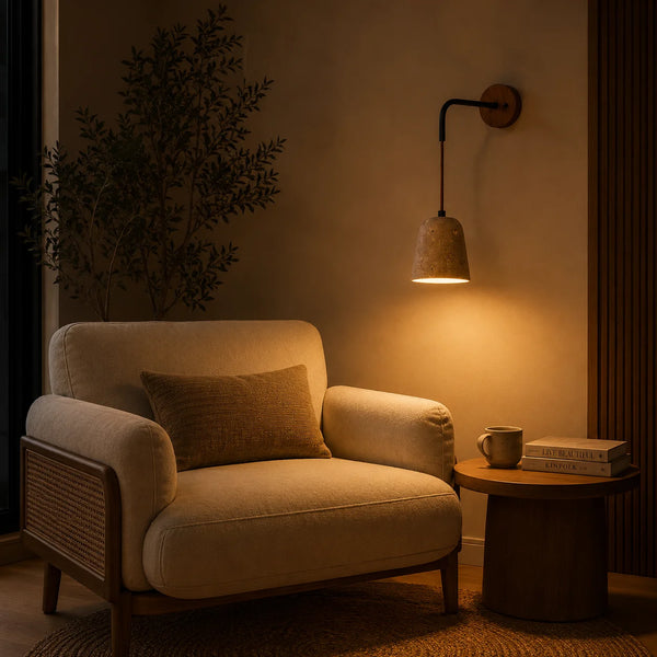 Isla Glow Travertine Wall Lamp