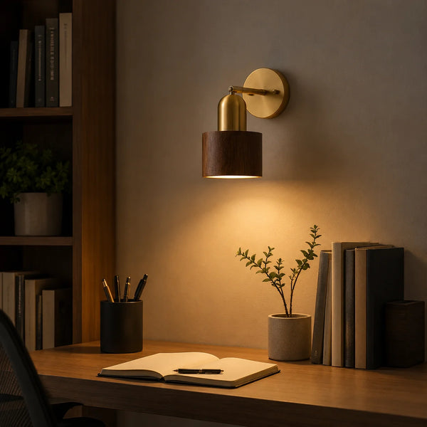 Oakflare Wooden Wall Lamp