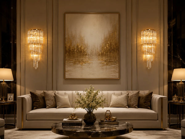 Alana Crystal Spiral Wall Lamp
