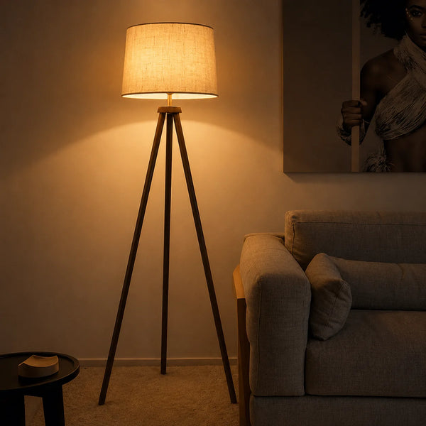Lillian Wooden Shade Floor Lamp
