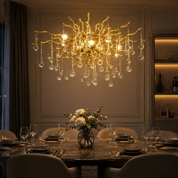 Eystra Crystal Gold Wall Lamp