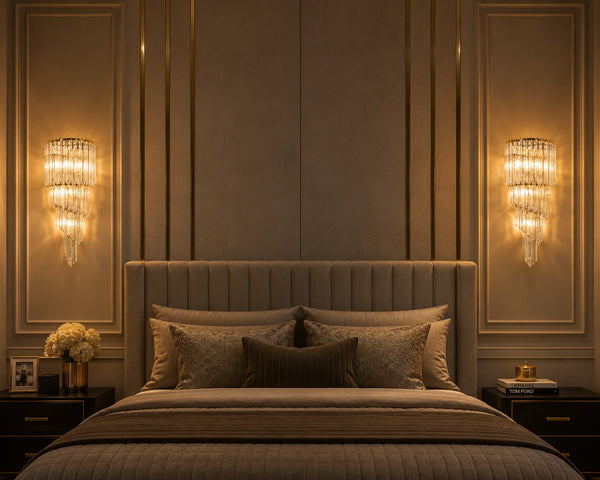 Alana Crystal Spiral Wall Lamp