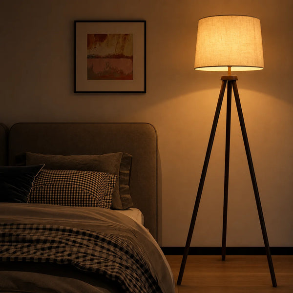 Lillian Wooden Shade Floor Lamp
