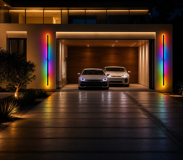 Zynella Chroma: Smart WiFi RGB Linear Outdoor Sconce (IP65 Waterproof)