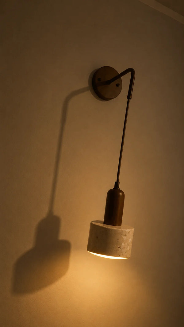 Isla Glow Travertine Wall Lamp