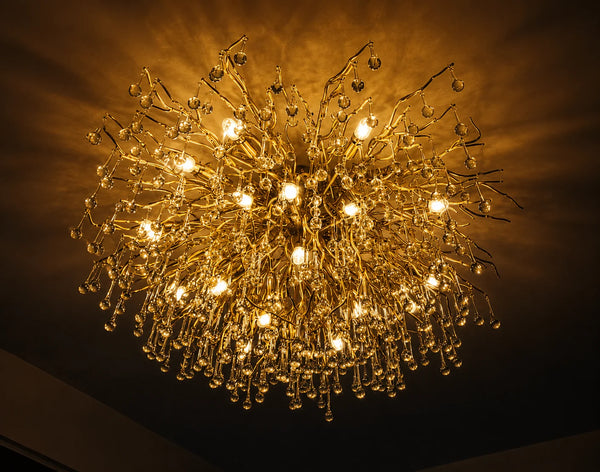 Eystra Crystal Gold Wall Lamp