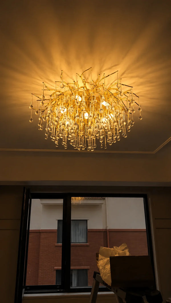 Eystra Crystal Gold Wall Lamp