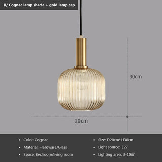 Rosalie Fluted Glass Pendants Opulent Modern Geometric Design Lamp