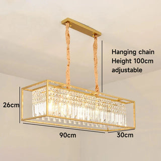 Molly Rectangle Chandelier Modern  Classic Drum Shade Ceiling Light