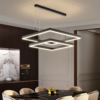 Square pendant chandelier Opulent Modern  Ornate Antique Finish Fixture