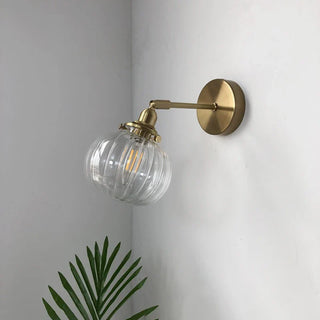 Orla Glass Wall Lamp Modern  Ornate Antique Finish Fixture