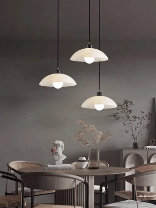Inigo Marble Alabaster Hanging Lamps Modern  Sculptural Spiral LED Fixture