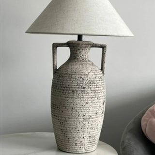 Zynella Handmade Ceramic Desk Lamp Modern  Sculptural Spiral LED Fixture