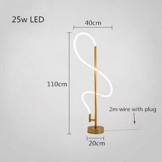 Soran Swirl Lamp Collection Opulent Modern  Sculptural Spiral LED Fixture
