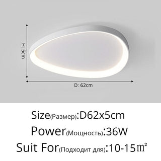 Sage Lamps Modern  Minimalist Round Flush Mount