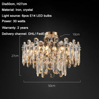 Bertie Chandelier Modern  Luxury Gold Frame Light Fitting