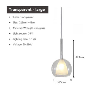 Pedera LED Glass Pendant Luxurious Modern  Rustic Industrial Hanging Lamp