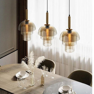 Champagne Glass Pendant Modern  Art Deco Inspired Illumination