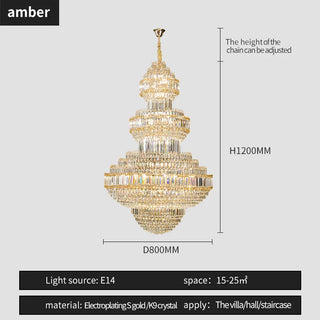 Zynella Royal Crystal Chandelier Refined Modern  Ultra Slim LED Panel Lighting