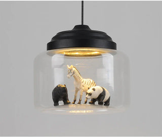 Animal Glass Pendant Modern  Rustic Industrial Hanging Lamp