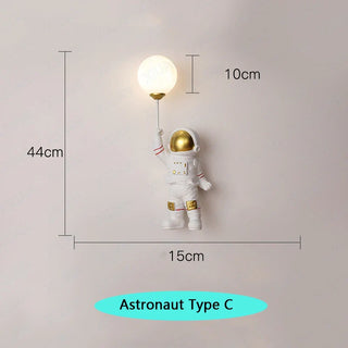 Astronaut Nursery Room Wall Light Modern Geometric Design Lamp