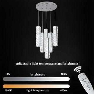 Vertical Crystal Luxury LED Chandelier Modern  Art Deco Inspired Illumination