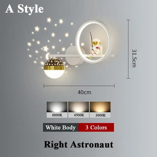Star Astronaut Projector Wall Light Luxurious Modern  Bohemian Rattan Woven Pendant