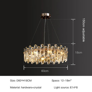 Tooley Crystal Chandelier Refined Modern  Sleek Linear Suspension Light