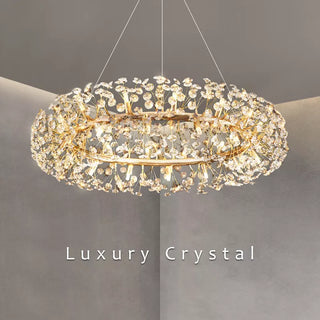 Chelsea Ring Chandelier Modern  Chic Glass Globe Pendant