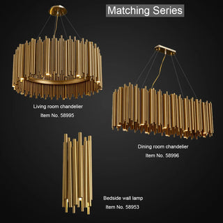 Gold Nest Oval Chandelier Modern  Sculptural Spiral LED Fixture