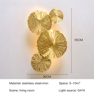 Zynella Leaf Modern Wall Lamp Premium Modern  Opulent Multi-Tier Crystal Chandelier