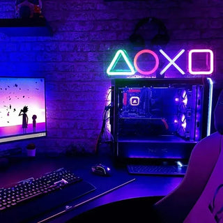 USB LED Neon Light for Game Room Artistic Modern  Classic Drum Shade Ceiling Light