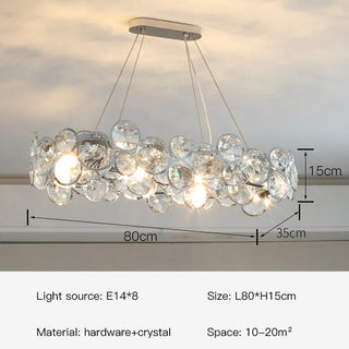 Balham Chandelier Modern  Chic Glass Globe Pendant