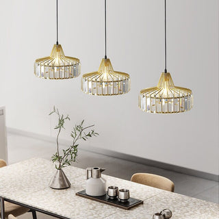 Serenity Crystal Pendant Lamp Opulent Modern  Handcrafted Artisan Ceiling Light