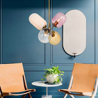 Postmodern Glass Pendant Modern  Sculptural Spiral LED Fixture