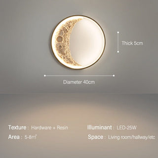Half Moon Wall Lamp Modern  Sculptural Spiral LED Fixture