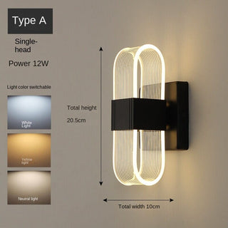 Luxury Acrylic LED Wall Lamp Modern  Ornate Antique Finish Fixture