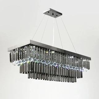 Katie Black Crystal Chandelier Modern  Rustic Industrial Hanging Lamp
