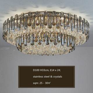 Roberta Crystal Ceiling Lights Classic Modern Geometric Design Lamp