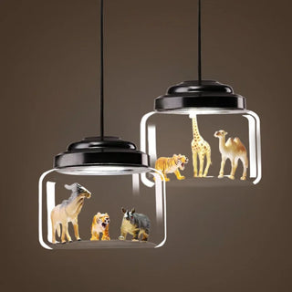 Animal Glass Pendant Modern  Rustic Industrial Hanging Lamp