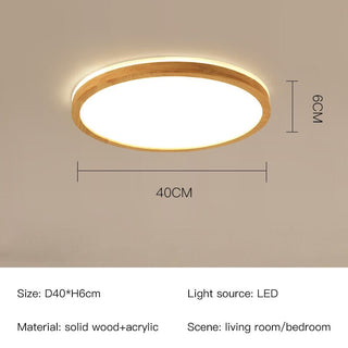 Ella Wooden Lamp Modern  Ultra Slim LED Panel Lighting