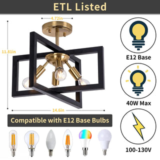 Alfie Candelabra Ceiling Light Modern  Rustic Industrial Hanging Lamp
